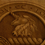 Custom Laser Engraved Ramsey Family Badge Urn For Ashes