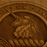 Custom Laser Engraved Ramsey Family Badge Urn For Ashes