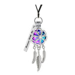 Rainbow Dreamcatcher Ornament Urn - Engraved Tag Option