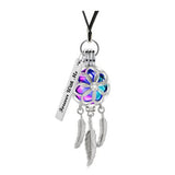 Rainbow Dreamcatcher Ornament Urn - Engraved Tag Option