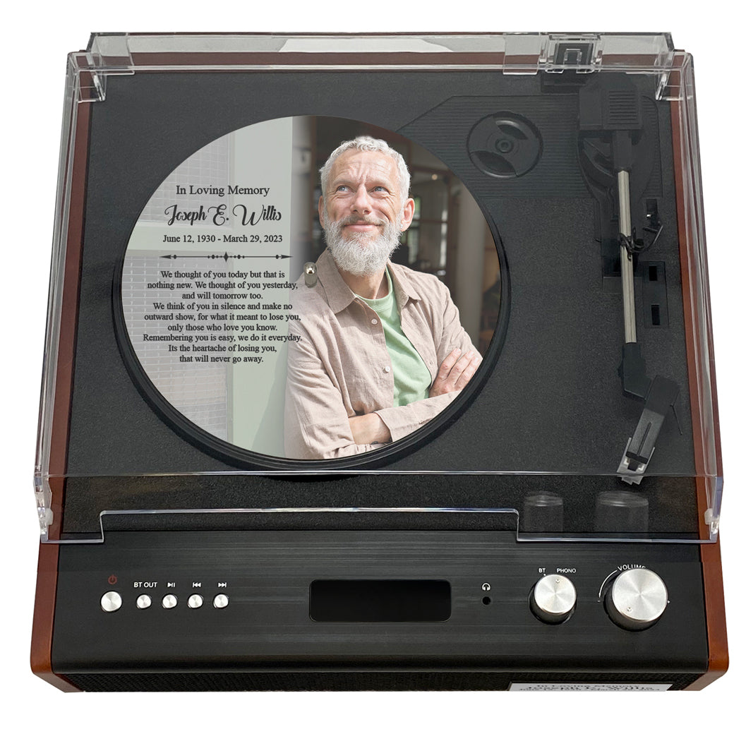 Turntable or Record Player CD Adult Cremation Urn - Photo Option