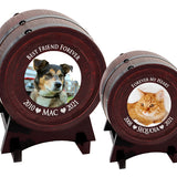 Pet Red Oak Barrel Urn - Dog or Pet