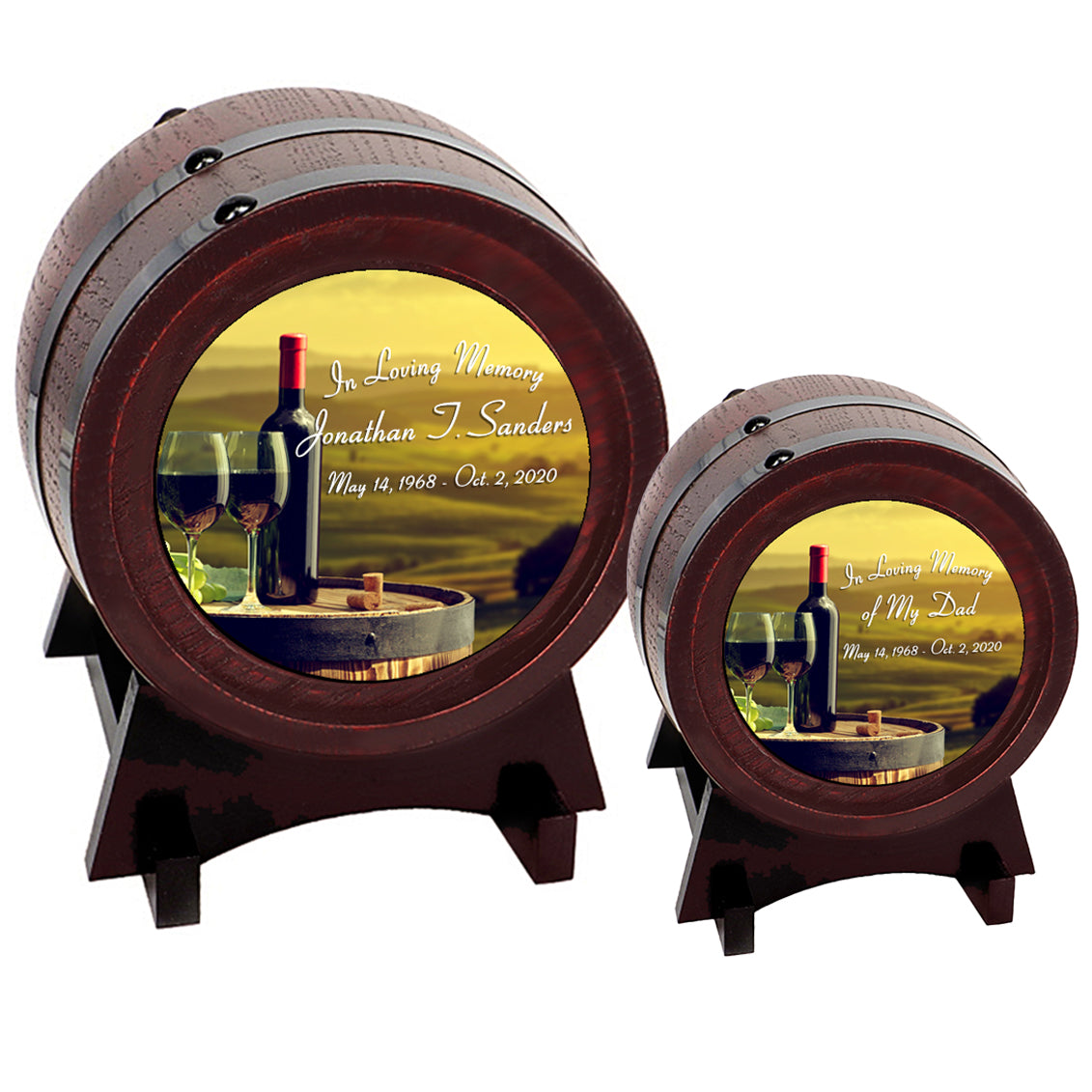 Red Wine Adult or Keepsake Red Oak Barrel Urn