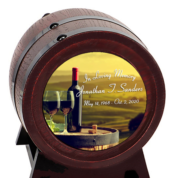 Red Wine Adult or Keepsake Red Oak Barrel Urn