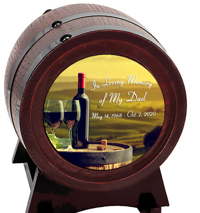 Red Wine Adult or Keepsake Red Oak Barrel Urn
