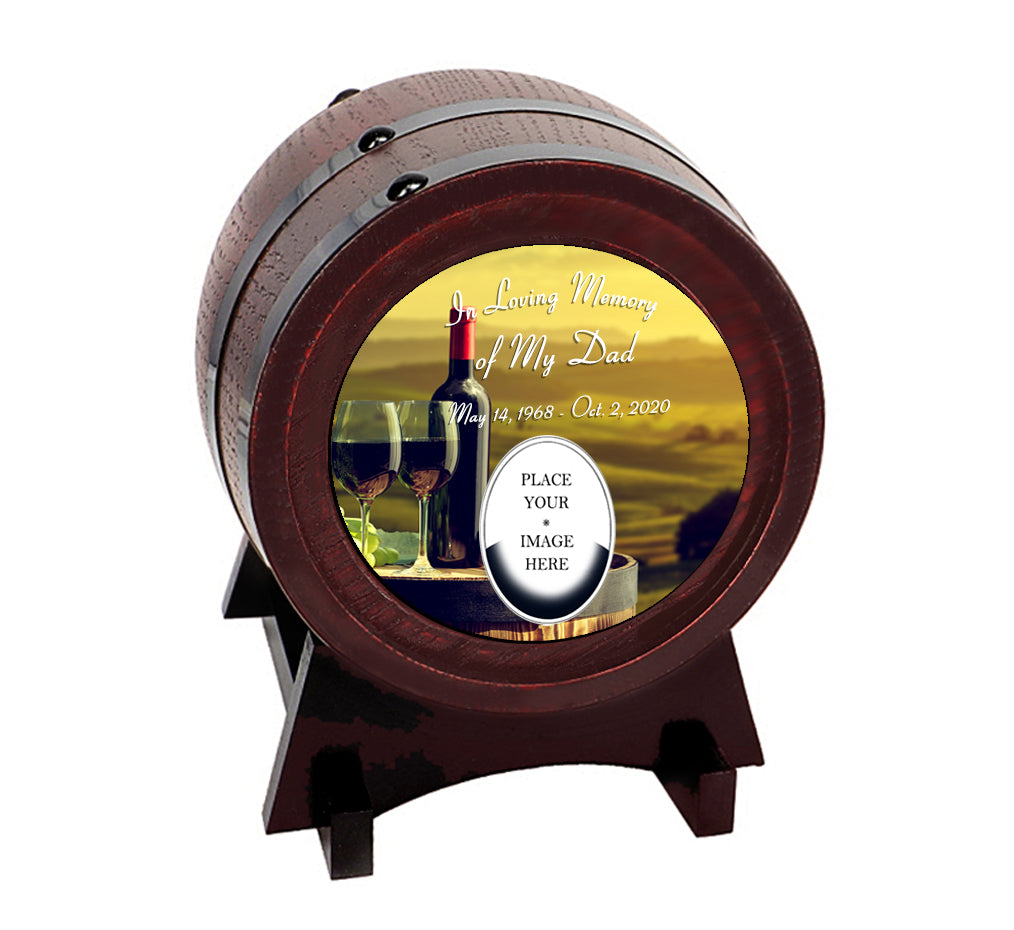 Red Wine Adult or Keepsake Red Oak Barrel Urn