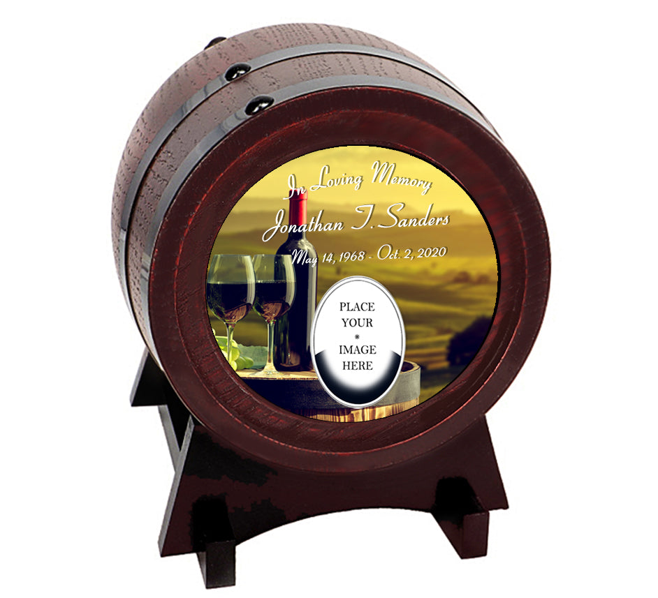 Red Wine Adult or Keepsake Red Oak Barrel Urn