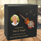 Dobro Hound Dog Resonator Guitar Adult Cremation Urn - Miniature Guitar - Photo Option