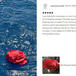 Red Peaceful Petal® Flower Water Burial Adult or Companion Urn - Blue Butterfly Option