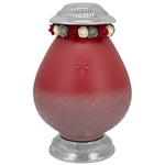 Star Burst Red Glass Pewter Urn - Tribute Wreath™ - Pro Diamond Engraving