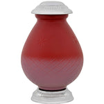 Star Burst Red Glass Pewter Urn - Tribute Wreath™ - Pro Diamond Engraving