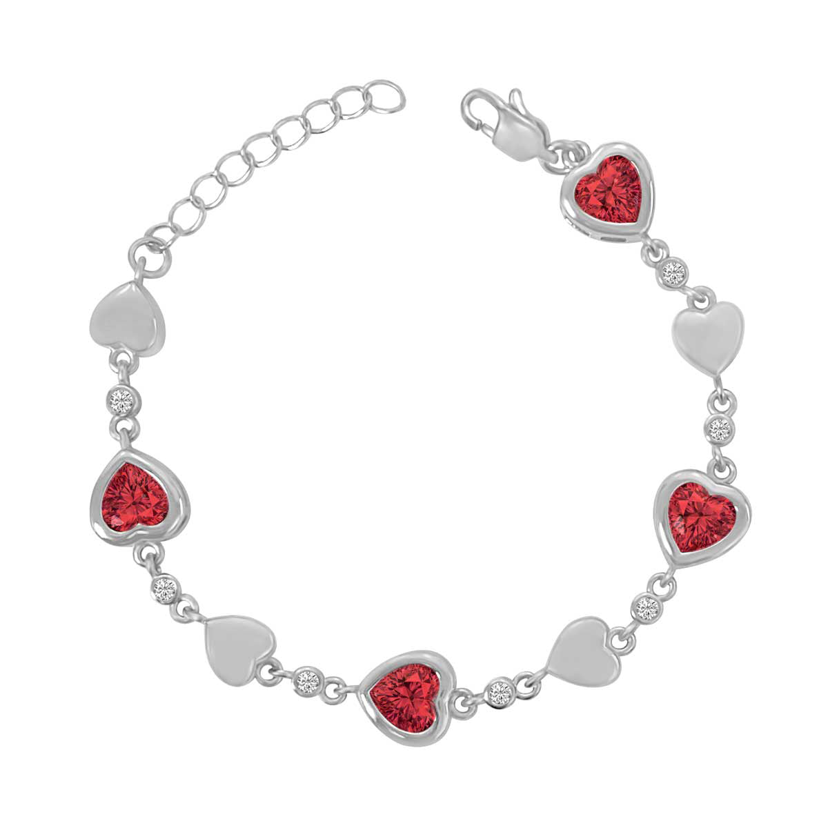 Urn For Two - Red Hearts Bracelet Cremation Urn - Personalized Engraving Option