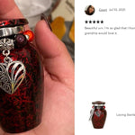 Loving Swirled Heart Keepsake Urn - Love Charms® Option