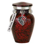 Loving Swirled Heart Keepsake Urn - Love Charms® Option