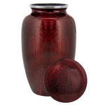 Red Marbled Pewter Cremation Adult Urn - Tribute Wreath™ - Pro Laser Engraving