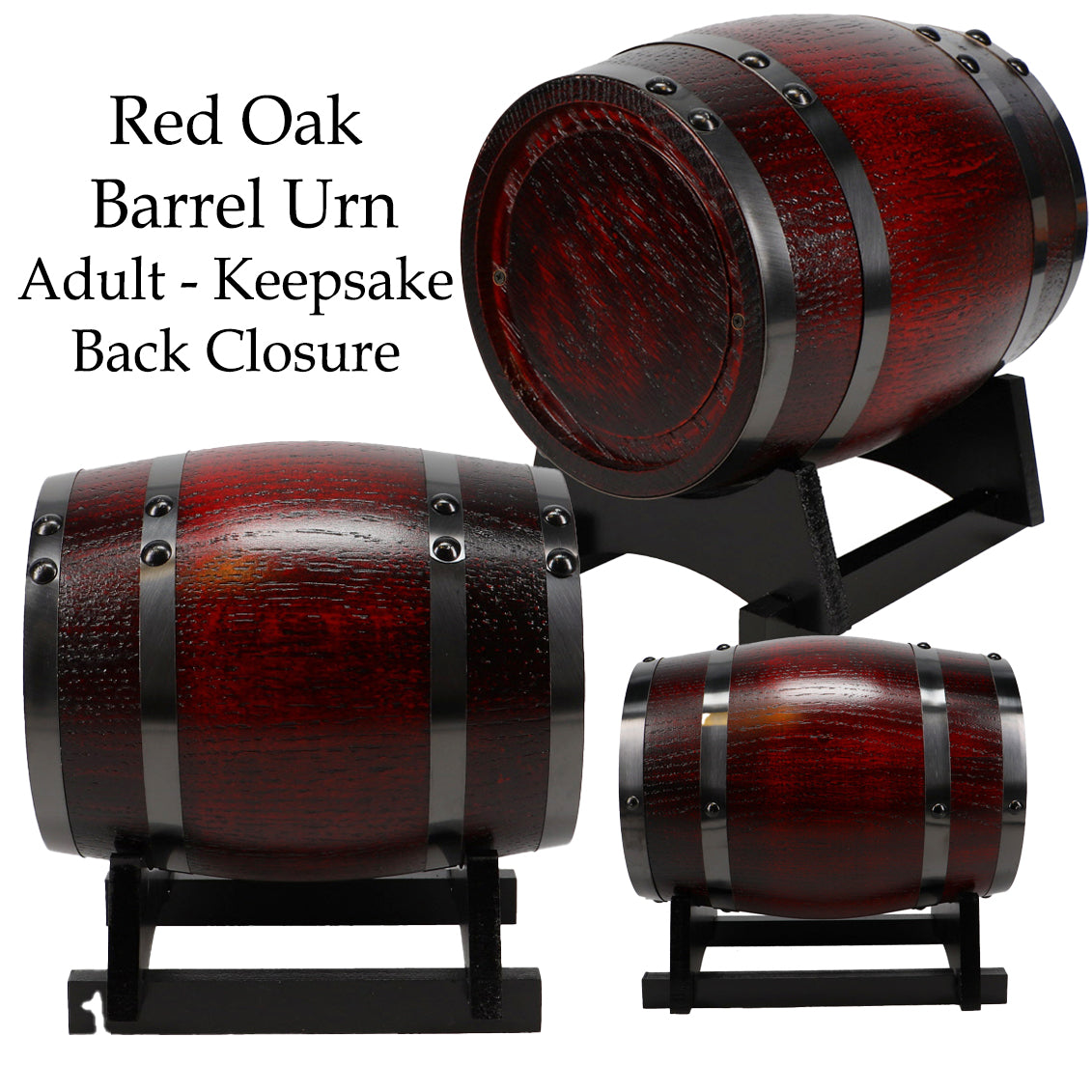 Red Wine Adult or Keepsake Red Oak Barrel Urn