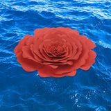 Red Peaceful Petal® Flower Water Burial Adult or Companion Urn - Blue Butterfly Option