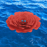 Red Peaceful Petal® Flower Water Burial Adult or Companion Urn - Blue Butterfly Option