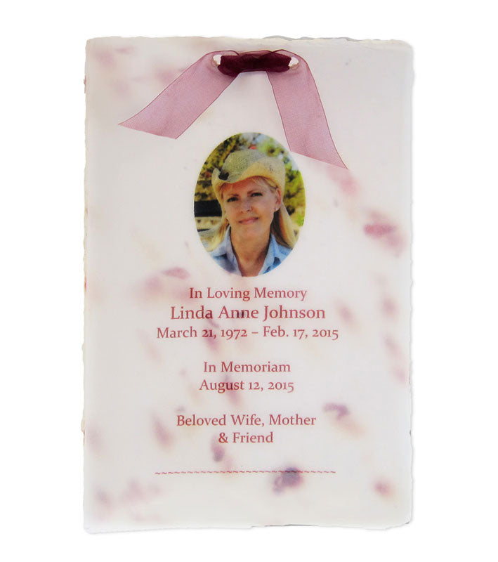Rose Petal Funeral Guest Book