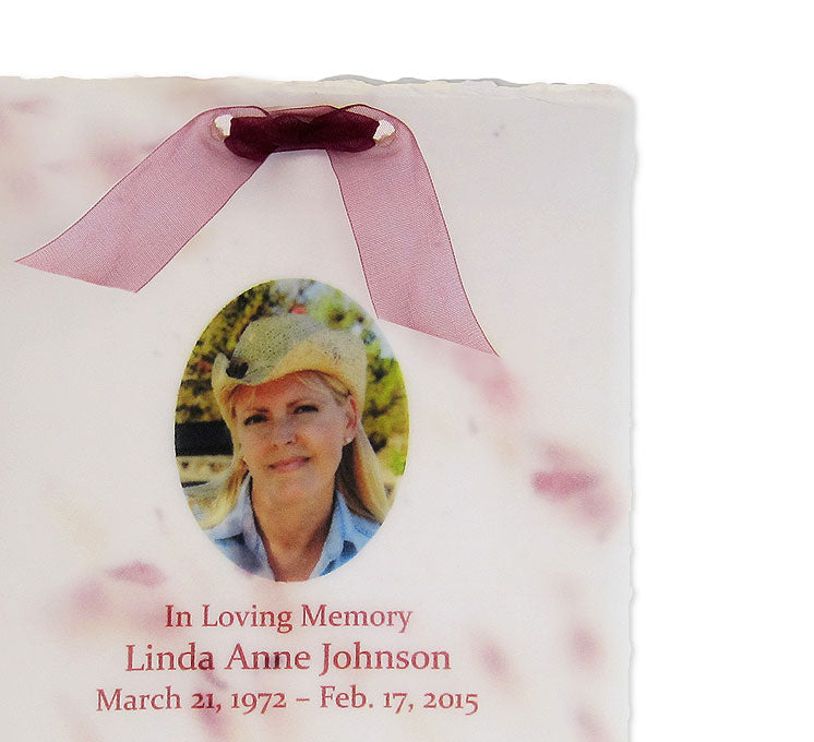 Rose Petal Funeral Guest Book