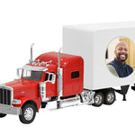 Trailer Cremation Urn & Peterbilt 389 Red Truck Décor