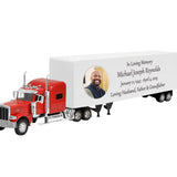 Trailer Cremation Urn & Peterbilt 389 Red Truck Décor