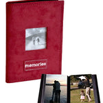 Black Funeral Guest Book Red Photo Album & Pen