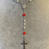 Red Rose Rosary Necklace Urn