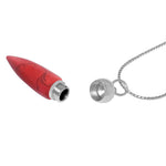 Red Stainless Crystal Ash Urn - Love Charms® Option