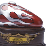 Red Flames Born To Ride Adult Gas Tank Urn