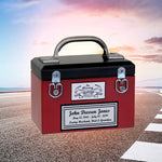 Toolbox Red Keepsake Urn -  Free Crossed Wrenches or Hammers Plate 