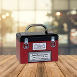 Toolbox Red Keepsake Urn -  Free Crossed Wrenches or Hammers Plate 