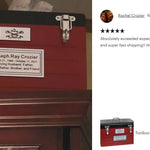 Toolbox Red Adult Cremation Urn -  Free Crossed Wrenches or Hammers Plate