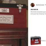 Toolbox Red Adult Cremation Urn -  Free Crossed Wrenches or Hammers Plate