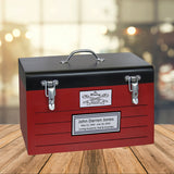 Toolbox Red Adult Cremation Urn -  Free Crossed Wrenches or Hammers Plate
