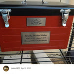 Toolbox Red Adult Cremation Urn -  Free Crossed Wrenches or Hammers Plate