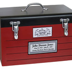 Toolbox Red Cremation Urn - Crossed Tools Option
