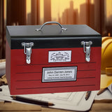 Toolbox Red Adult Cremation Urn -  Free Crossed Wrenches or Hammers Plate
