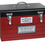 Toolbox Red Cremation Urn - Crossed Tools Option
