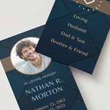 Regent Photo Memorial Cards - Funeral  Cards - Celebration of Life Cards