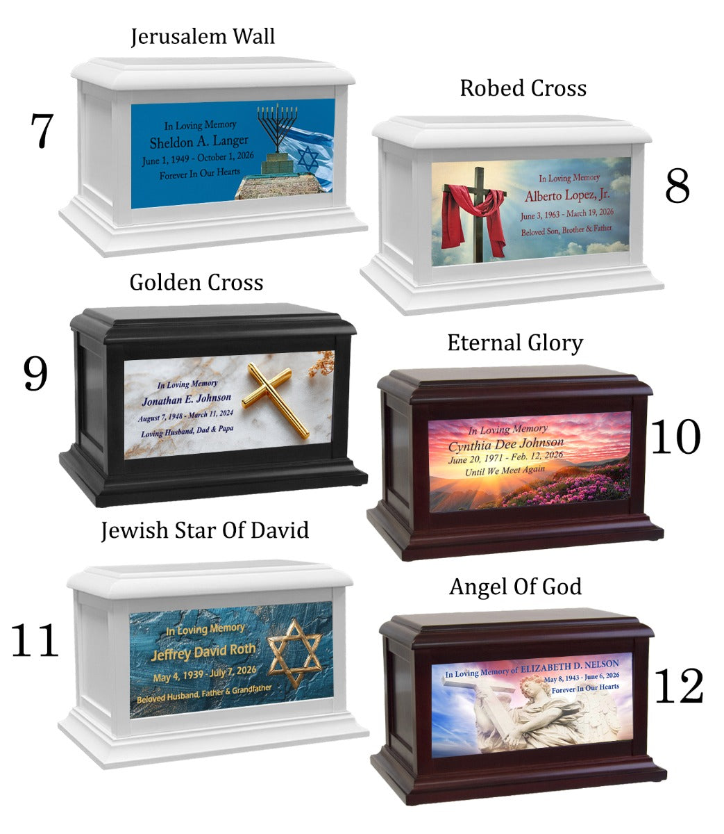 Religion Christian & Jewish Wood Keep The Memory® Cremation Urn