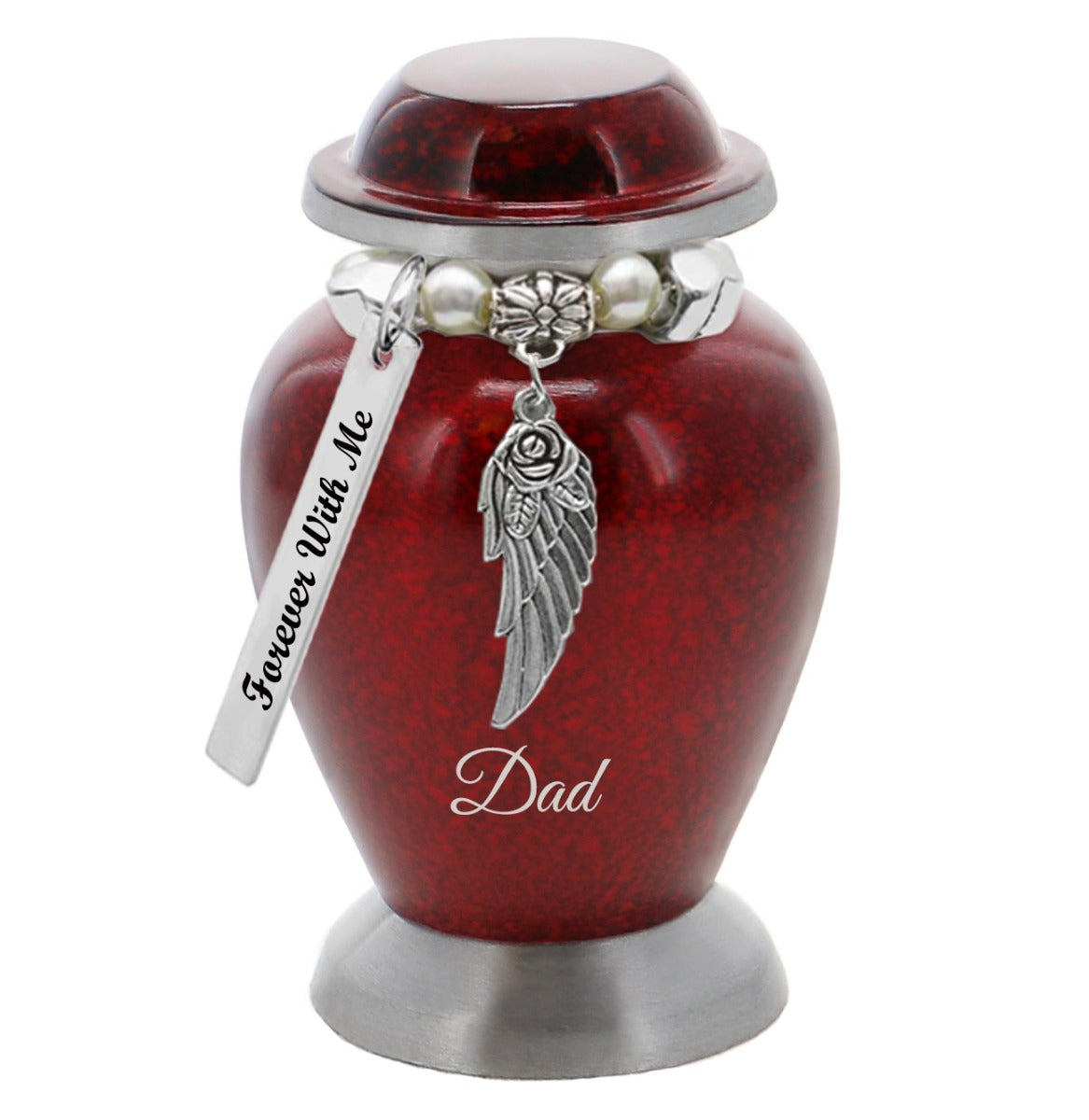 Red Mini Keepsake Urn - Love Charms® Option