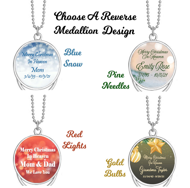 Mini Urn & Photo Medallion Christmas Ornament