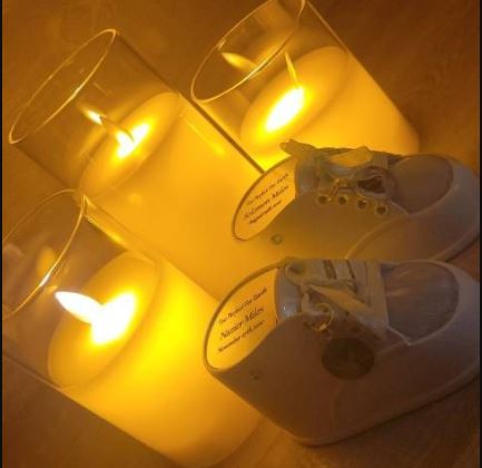 Blue Bootie Photo Baby Urn