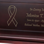 Ribbon Cremation Urn Engraved