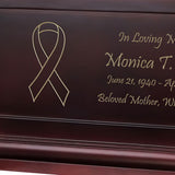 Ribbon Cremation Urn Engraved
