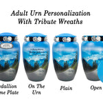 Riding Free Medium or Adult Cremation Urn - Tribute Wreath™ - Pro Personalization - Burial Vault Option