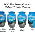 Riding Free Medium or Adult Cremation Urn - Tribute Wreath™ - Pro Personalization - Burial Vault Option
