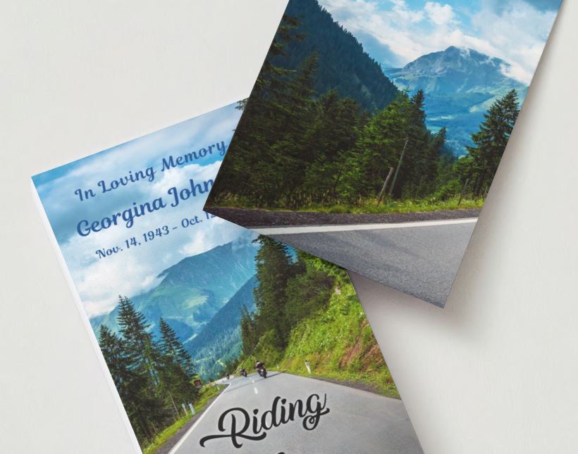 Riding Free Memorial Cards - Funeral  Cards - Celebration of Life Cards