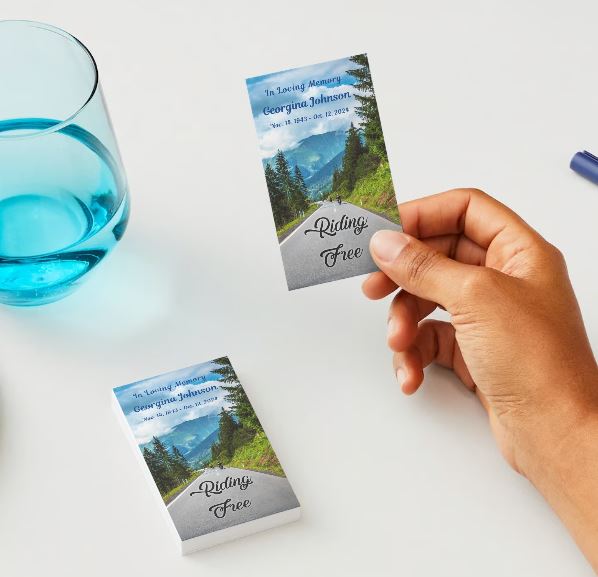 Riding Free Memorial Cards - Funeral  Cards - Celebration of Life Cards